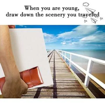 Travel Watercolor Brushes, Round Extra Long Synthetic Sable Pocket Paint Brushes with Protective Case Handle, Perfect for Watercolor Acrylics Gouache Ink 3pcs