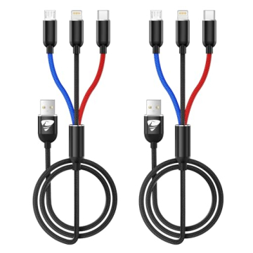 Aioneus 3 in 1 Multi Charging Cable - Fast Charging, Durable & Universal Compatibility