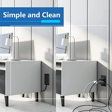 LIDER Flat-Face Outlet Extender with 3 Receptacles and 3ft Cord