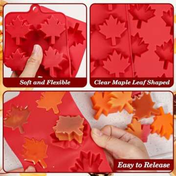 Webake Maple Leaf Silicone Mold for Fall & Thanksgiving