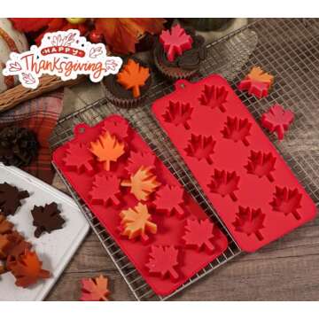 Webake Maple Leaf Silicone Mold for Fall & Thanksgiving