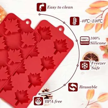 Webake Maple Leaf Silicone Mold for Fall & Thanksgiving