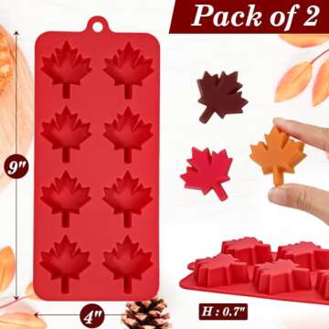 Webake Maple Leaf Silicone Mold for Fall & Thanksgiving
