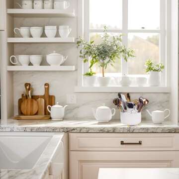 LEICURACE 360 Rotating Makeup Organizer Desktop Lazy Susan Cosmetic Desk Storage Container Makeup Brush Holder for Eyeshadow Brush Lipstick Holder Pen Holder(White)