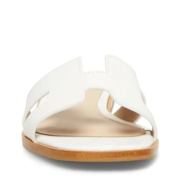Steve Madden Hadyn Sandal in White Leather Size 10