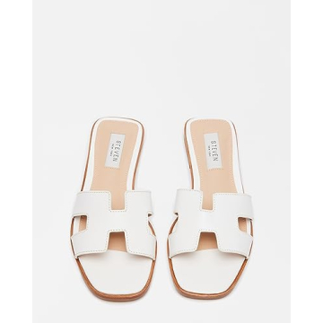Steve Madden Hadyn Sandal in White Leather Size 10