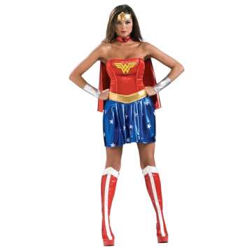 Rubie's womens Dc Comics Full Figure Wonder Woman Adult Sized Costume, Red/ Blue Wonder Woman, Plus