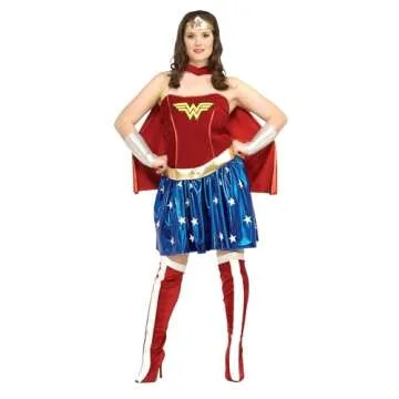 Rubie's womens Dc Comics Full Figure Wonder Woman Adult Sized Costume, Red/ Blue Wonder Woman, Plus