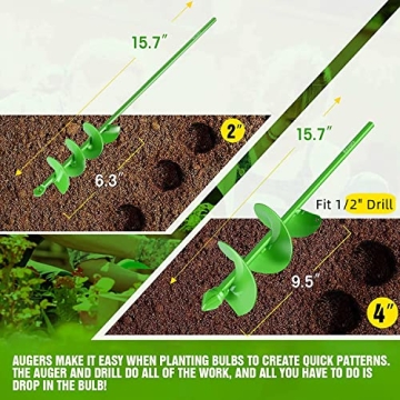 Royars Heavy-Duty Auger Drill Bit for Easy Planting Digging