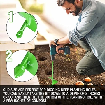 Royars Heavy-Duty Auger Drill Bit for Easy Planting Digging