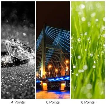 67mm Star Filter 4 Pieces Starburst Lens Filter(4 Points,6 Points,8 Points,12 Points) with Centre Pinch Lens Cap for Canon Nikon Sony Olympus Pentax and Other DSLR Cameras + 4 Slot Filter Pouch