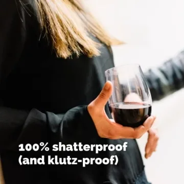 Unbreakable Stemless Wine Glasses, 16oz, Stylish and Safe