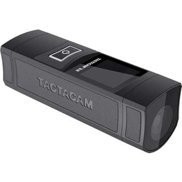 TACTACAM 6.0 Action Camera, 4k 60 FPS, 8X Zoom, Waterproof, Integrated Image Stabilization, One Touch Operation (6.0) Replacement Battery + Mount Options (Barrel Mount)