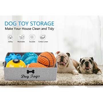 Morezi Dog Toy Basket Dog Toy Box Dog Toy bin Storage Perfect for organizing pet Toys, Blankets, lea...