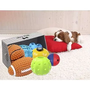 Morezi Dog Toy Basket Dog Toy Box Dog Toy bin Storage Perfect for organizing pet Toys, Blankets, leashes, chew Toys in Living Room Area, playroom, Closet, Shelf Gift Basket - Grey Stripe - Dog