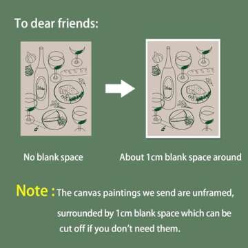 Minimalist Canvas Wall Art ，Vintage Poster,Rustic Art Prints,Funny Posters，Trendy Pictures Funky Line Art， Wall Decor for Bathroom Living Room Bar Cart 12 x 16 in Unframed