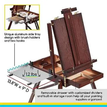 MEEDEN French Easel, Plein Air Easel, Art Easels for Painting Adult, Travel Easel, Easel Stand for Painting, Portable Artist Easel for Outdoor Painting, Sketching, Display