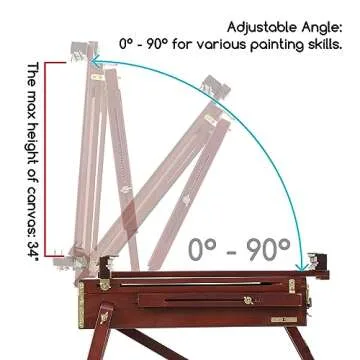 MEEDEN French Easel, Plein Air Easel, Art Easels for Painting Adult, Travel Easel, Easel Stand for Painting, Portable Artist Easel for Outdoor Painting, Sketching, Display