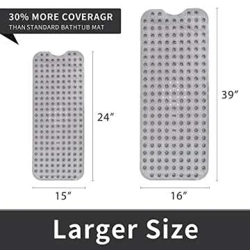 ROSMARUS Non-Slip Bathtub Mat for Safe Showers