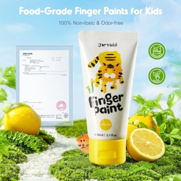 Jar Melo Washable Finger Paints for Safe Toddler Art