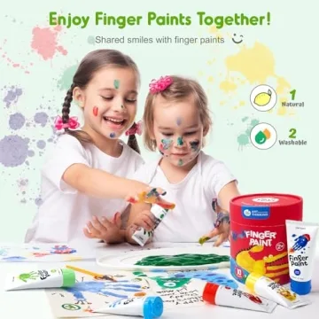 Jar Melo Washable Finger Paints for Safe Toddler Art