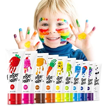 Jar Melo Washable Finger Paints for Safe Toddler Art