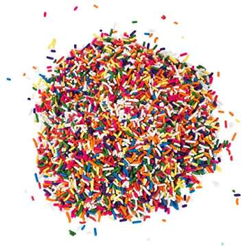 Rainbow Sprinkles - 2.2 Pounds - Bulk Rainbow Jimmies for Cookies - Birthday Cake for Ice Cream, Baking, Cupcakes, Donuts