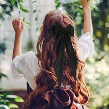 WLLHYF Big Bow Barrettes Chic Satin Hair Accessories