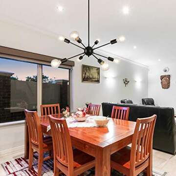 LynPon 8 Lights Sputnik Chandelier - Elegant Lighting Fixture