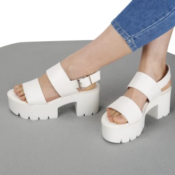 READYSALTED Women's Chunky Platform Sandals for Summer Fashion