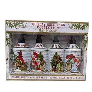 Indulgent Home & Body Holiday Greetings Hand Soap Set - 4 Bottles 21.5 fl oz