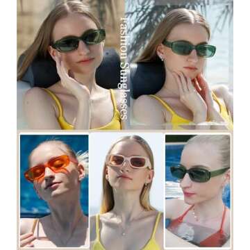 Dollger Trendy Rectangle Sunglasses - Stylish & Protective Shades