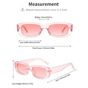 Dollger Trendy Rectangle Sunglasses - Stylish & Protective Shades