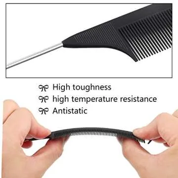 3 Pieces Rat Tail Comb Set for Effortless Hair Styling