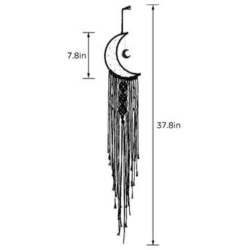 Black Moon Dream Catcher with Light - Perfect Room Decor