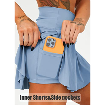 High Waisted Women Tennis Skirt with Pockets