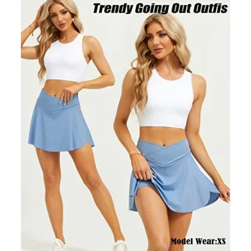 High Waisted Women Tennis Skirt with Pockets