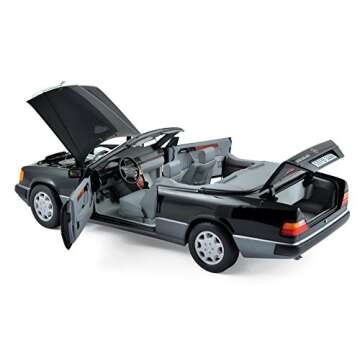 Mercedes Benz 1990 300 CE 24 Cabriolet Black 1/18 Model