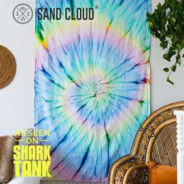 Sand Cloud Turkish Beach Towel - Sand Free - 100% Organic Turkish Cotton Yarn - Quick Dry Towel for ...