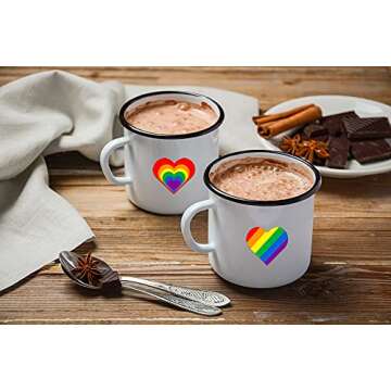 WHATSIGN Gay Pride Sticker,Rainbow Label Stickers Gay Pride,36PCS Rainbow Flag Heart Shaped Stickers for LGBT Pride Parades Gay Pride Party Accessories Bisexual Transgender Group Activities Decor