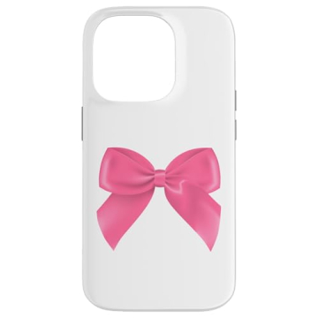 iPhone 14 Pro Pink Bow Case - Premium Dual Layer Protection