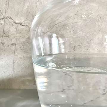 Dinyeo Glass Vase Clear Large Floor Jug Cylinder Flowers Bubble Vase Round for Centerpieces Decor Farmhouse Wedding Office Decoration.(12in)
