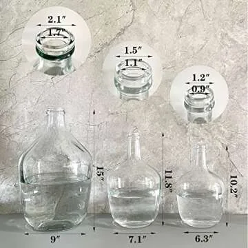 Dinyeo Glass Vase - Clear Cylinder for Home Decor