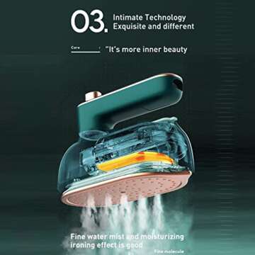 Professional clothes iron mini steam portable iron Portable Hanging Ironing Machine Handheld Electric Iron,Folded Mini Steam Garment Steamer for Home Travel Business(Without steam)