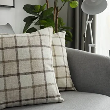 UGASA Classic Retro Checkered Pillow Cases for Elegant Decor