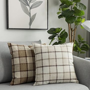 UGASA Classic Retro Checkered Pillow Cases for Elegant Decor