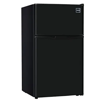 RCA 2-Door Compact Refrigerator Freezer with Adjustable Thermostat and Reversible Doors 3.2 Cu. Ft.