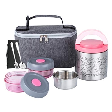 Lille Home Insulated Lunch Box Set for All Ages