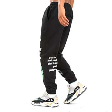 Stylish Cactus Graffiti Joggers - Comfortable Gray Sweatpants