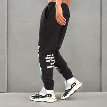 Stylish Cactus Graffiti Joggers - Comfortable Gray Sweatpants